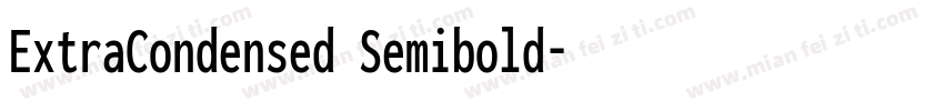 ExtraCondensed Semibold字体转换